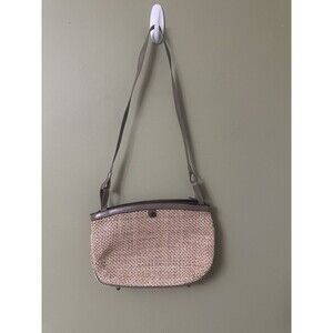 Vintage John‎ Romain Handbag Purse Woven Straw Wicker and Leather 1970's